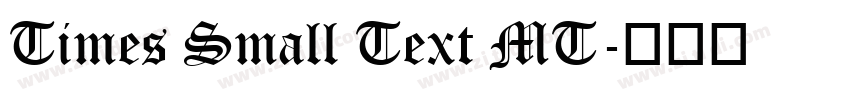 Times Small Text MT字体转换